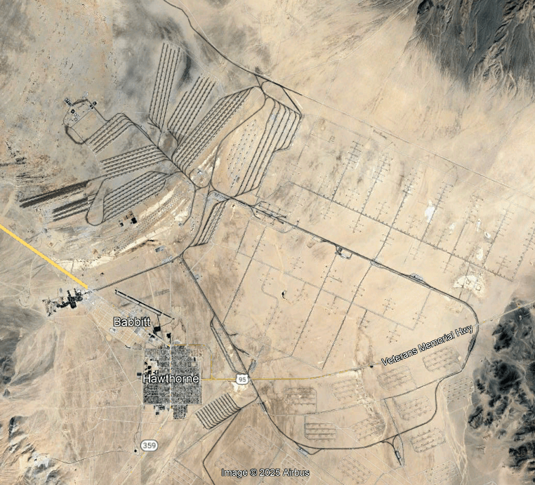 Hawthorne Army Depot in Nevada. 